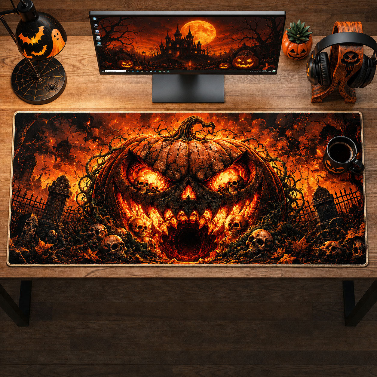 Infernal Pumpkin Nightmare Desk Mat GFTOHNL1849