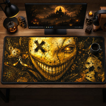 Golden Stitched Grin Desk Mat GFTOHNL1892