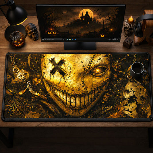 Golden Stitched Grin Desk Mat GFTOHNL1892