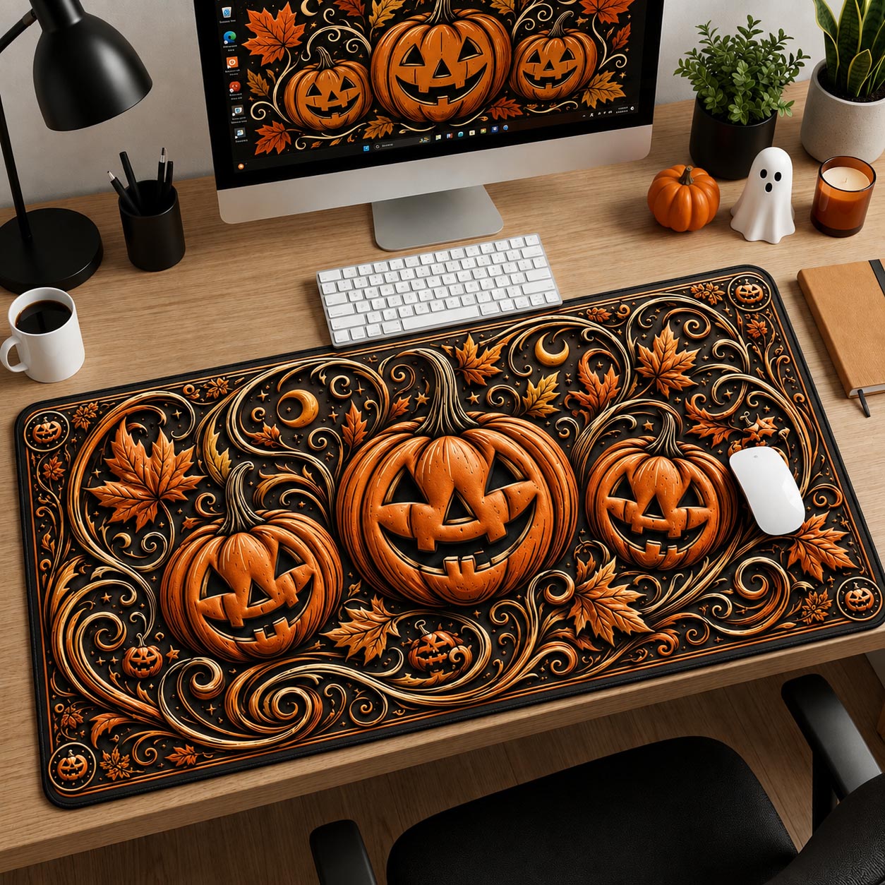 Autumn Halloween Pumpkin Desk Mat GFTOLAN1360