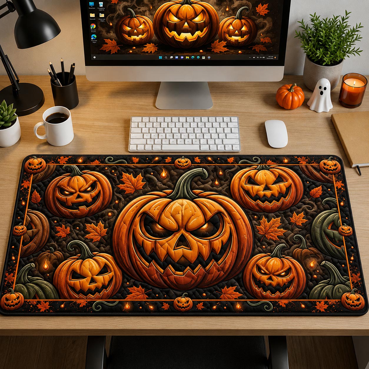 Spooky Halloween Pumpkin Desk Mat GFTOLAN1361