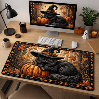 Sleeping Witch Black Cat Pumpkin Desk Mat GFTOLAN1367