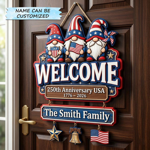 American Glory Wooden Door Sign QTCUZ GFTOMA11913