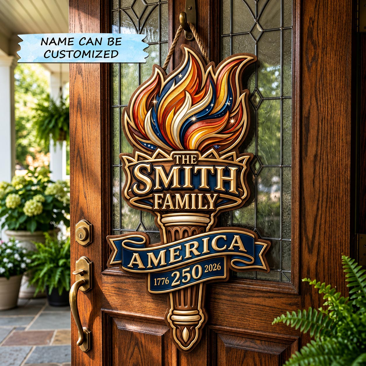 Freedom Glory Wooden Door Sign QTCUZ GFTOMA11956