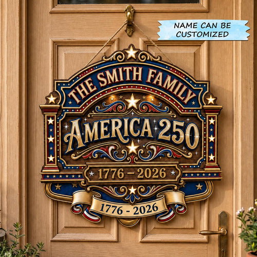 Liberty Stars Wooden Door Sign QTCUZ GFTOMA11959