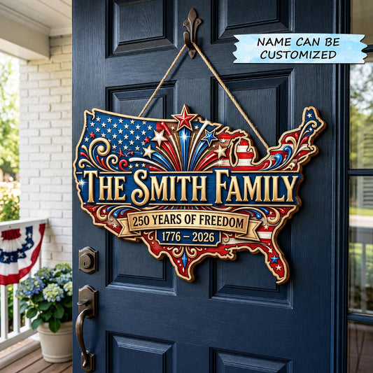 Patriot Spirit Wooden Door Sign QTCUZ GFTOMA11961