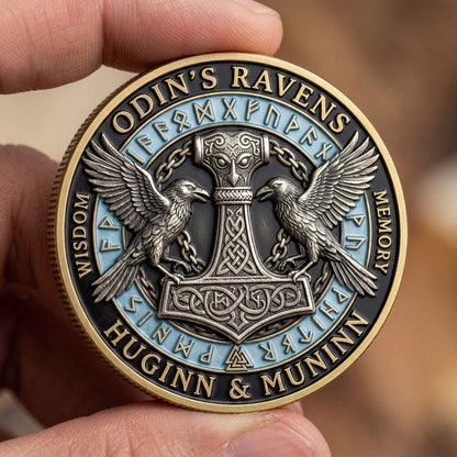 Viking Raven Huginn Muninn Commemorative Coin GFTOPND1181