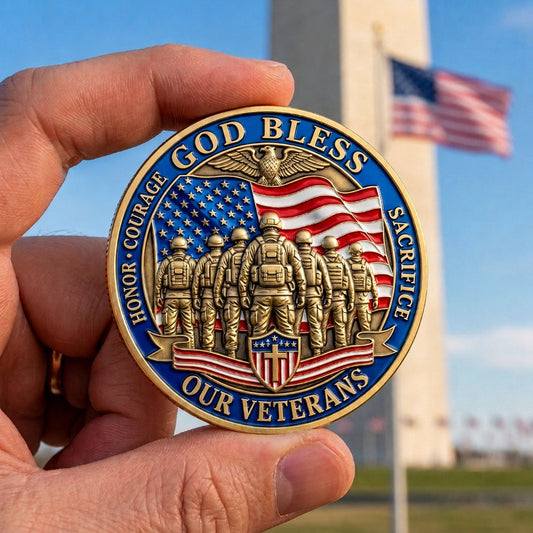 God Bless Our Veteran Commemorative Coin GFTOPND1247