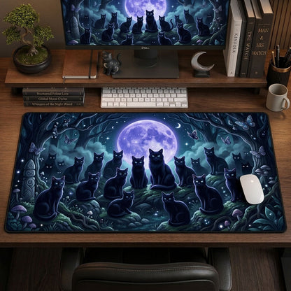 Goth Black Cats Desk Mat GFTOPND1360