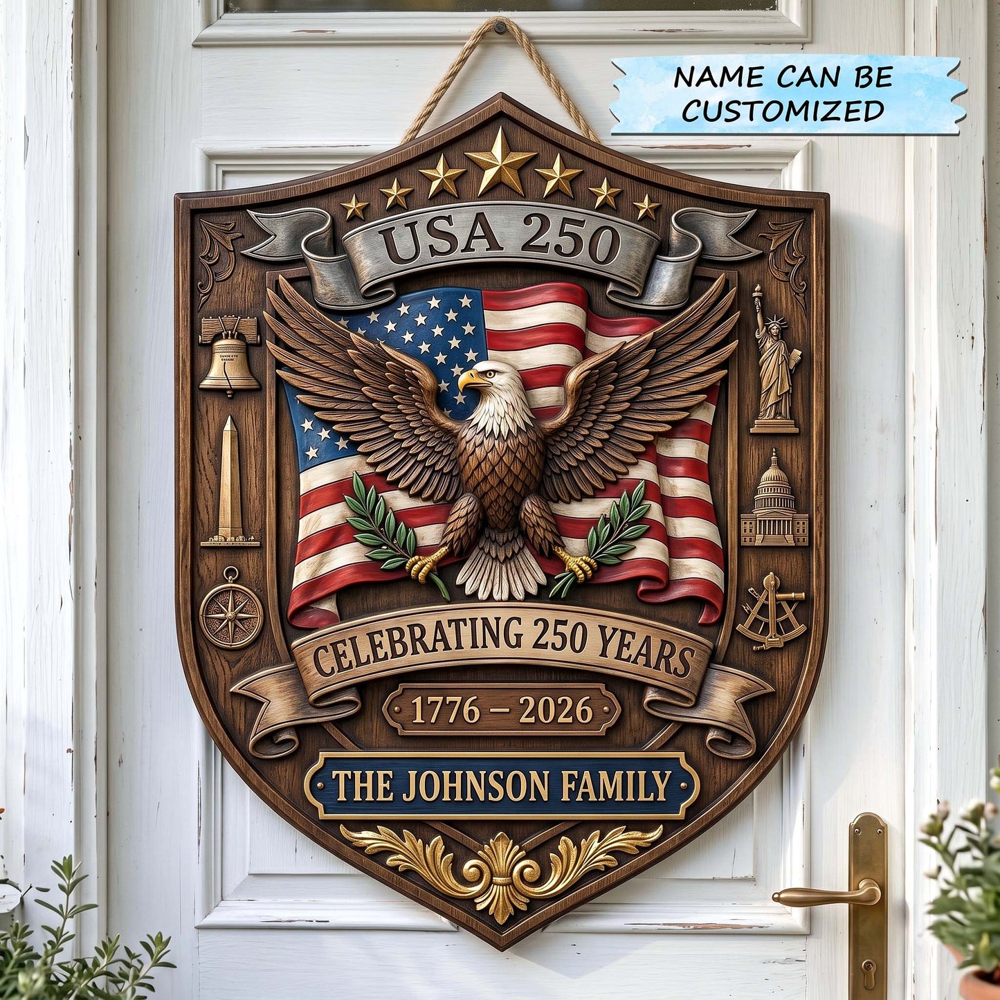 Freedom Heritage Wooden Door Sign QTCUZ GFTOTP19387