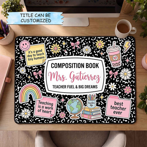 Personalized Best Teacher Ever Desk Mat QTCUZ GFTOTP20423