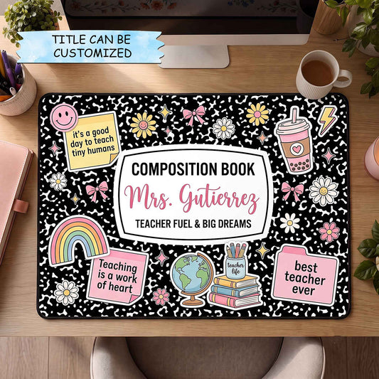 Personalized Best Teacher Ever Desk Mat QTCUZ GFTOTP20423