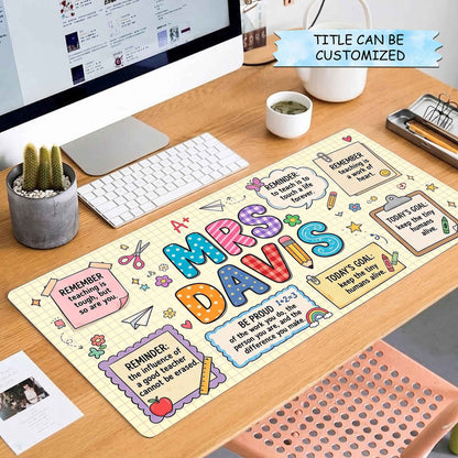 Personalized Best Teacher Ever Desk Mat QTCUZ GFTOTP20424