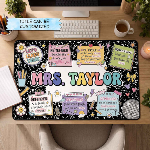 Personalized Best Teacher Ever Desk Mat QTCUZ GFTOTP20425