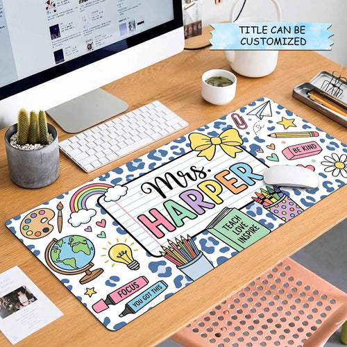 Personalized Best Teacher Ever Desk Mat QTCUZ GFTOTP20427