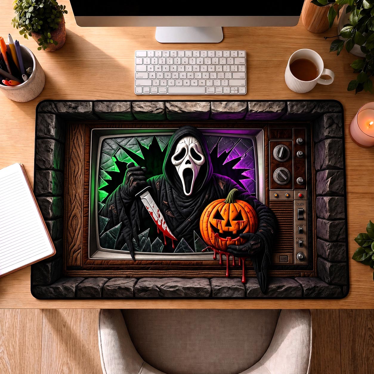 Haunted Screen Desk Mat GFTOTP20529