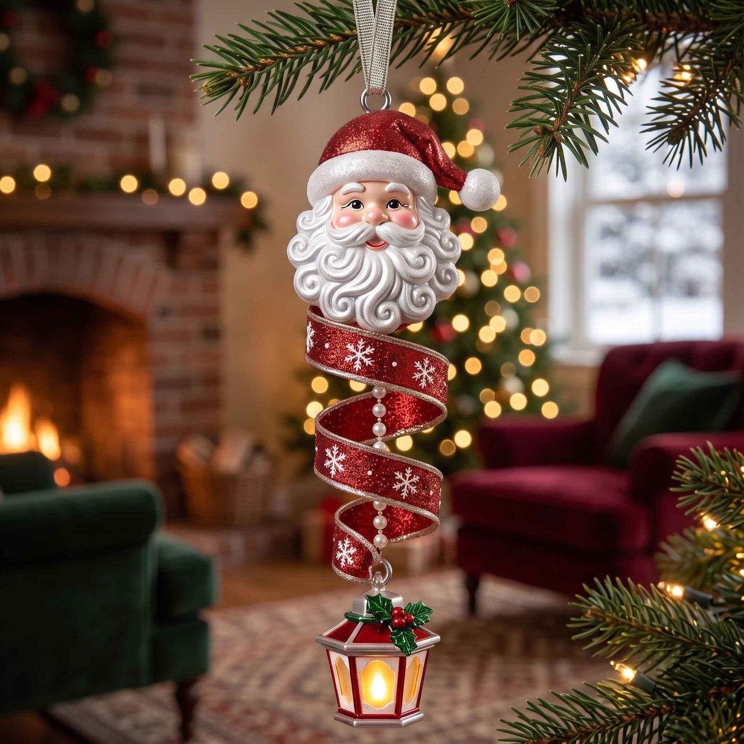 Yuletide Spiral Christmas Mica Ornament GFTOTP20837