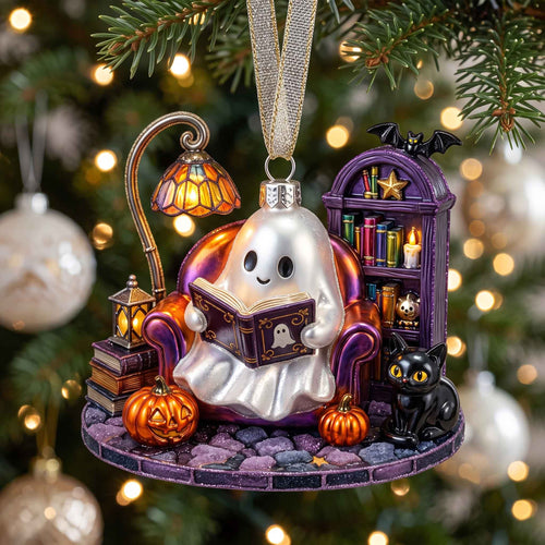 Bookish Ghost Mica Ornament GFTOTP20845