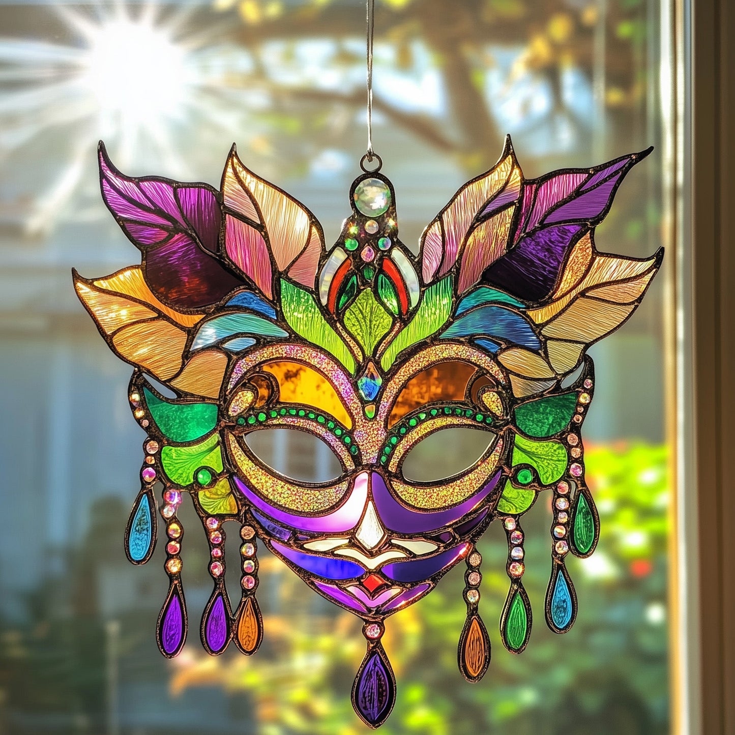 Mardi Gras Spirit Suncatcher GFTOTP4868