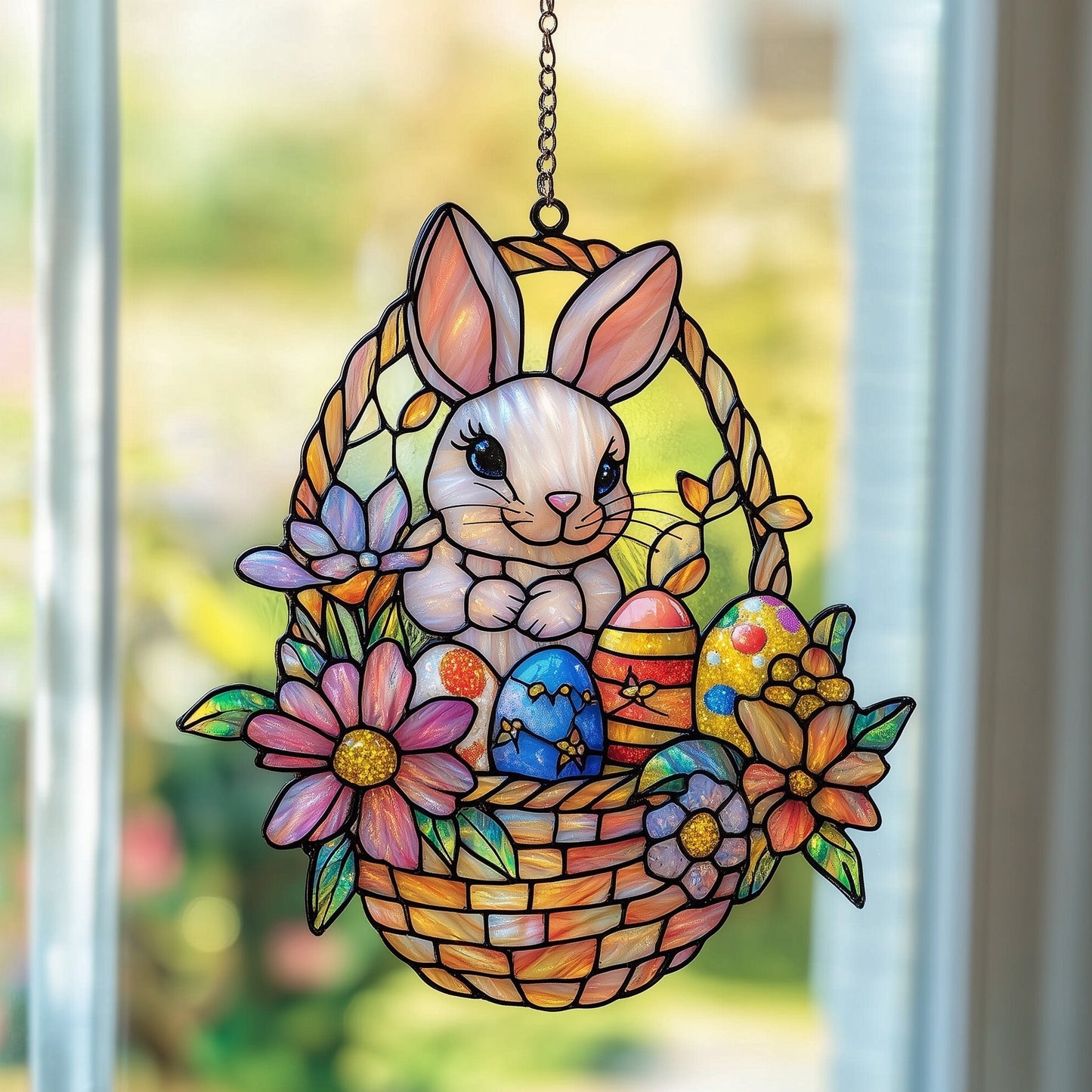 Radiant Easter Glow Stained Glass Suncatcher GFTOTP4960