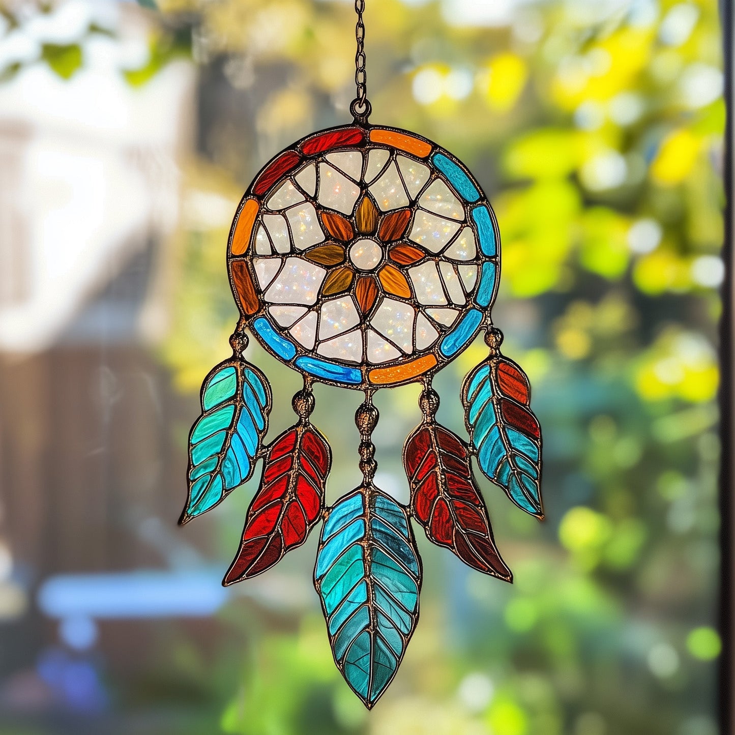 Dreamcatcher Stained Glass Suncatcher GFTOTP5016