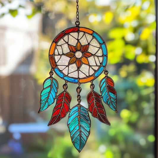 Dreamcatcher Stained Glass Suncatcher GFTOTP5016