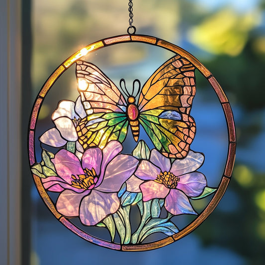 Whispering Wings Stained Glass Suncatcher GFTOTP5164