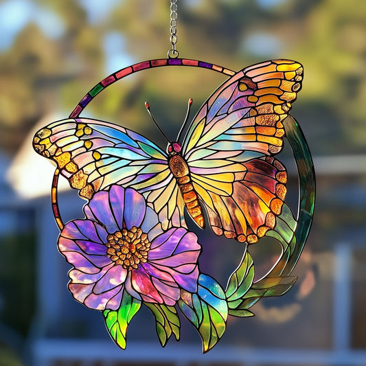 Whispering Wings Stained Glass Suncatcher GFTOTP5165