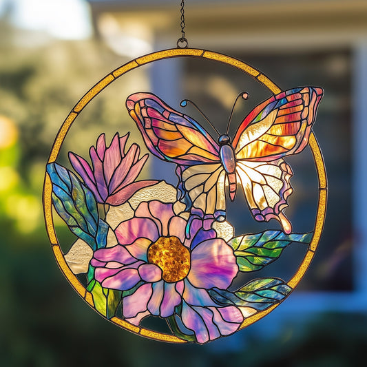 Whispering Wings Stained Glass Suncatcher GFTOTP5166