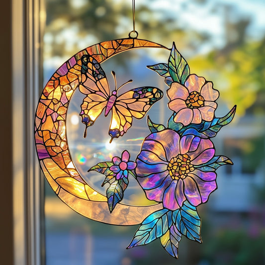 Whispering Wings Stained Glass Suncatcher GFTOTP5168