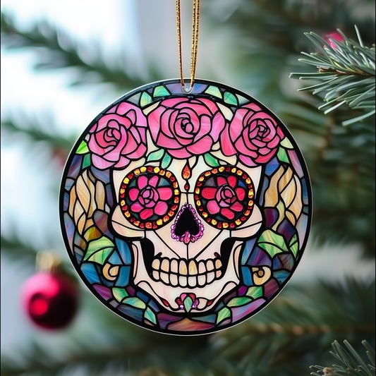 Elegant Skull Mica Ornament GFTOTP952