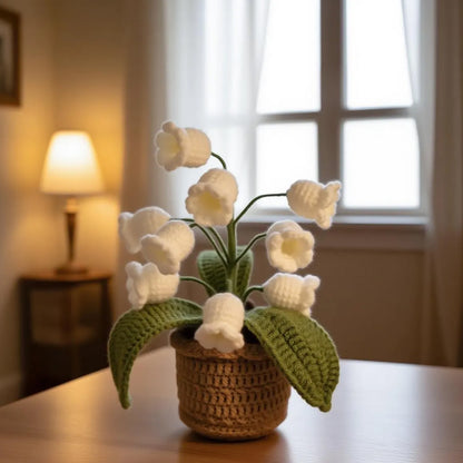 Ever Bloom Lily of the Valley Crochet Night Lamp - Unique Mother’s Day Gift for Mom, Grandma, Wife