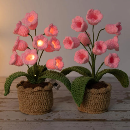 Ever Bloom Lily of the Valley Crochet Night Lamp - Unique Mother’s Day Gift for Mom, Grandma, Wife