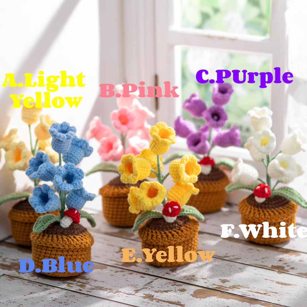 Ever Bloom Lily of the Valley Crochet Night Lamp - Unique Mother’s Day Gift for Mom, Grandma, Wife
