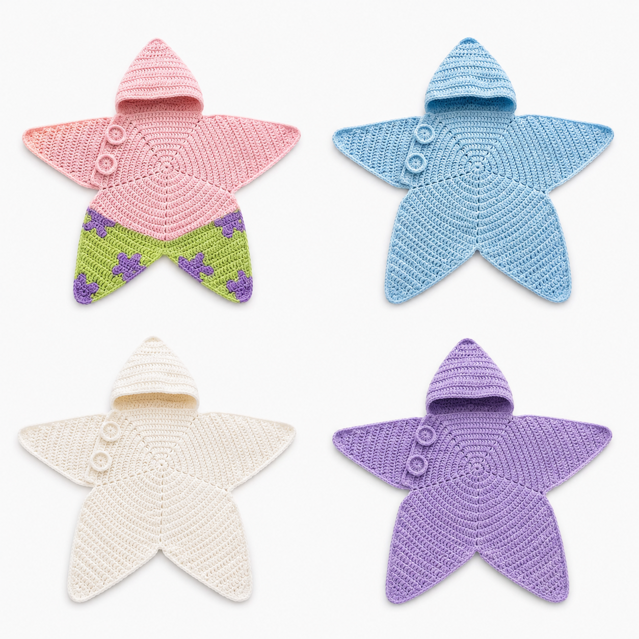 Cozy Crochet Baby Star Suit for Newborns and Toddlers