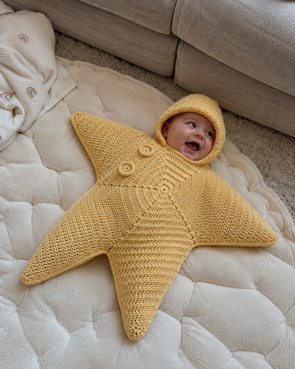 Cozy Crochet Baby Star Suit for Newborns and Toddlers